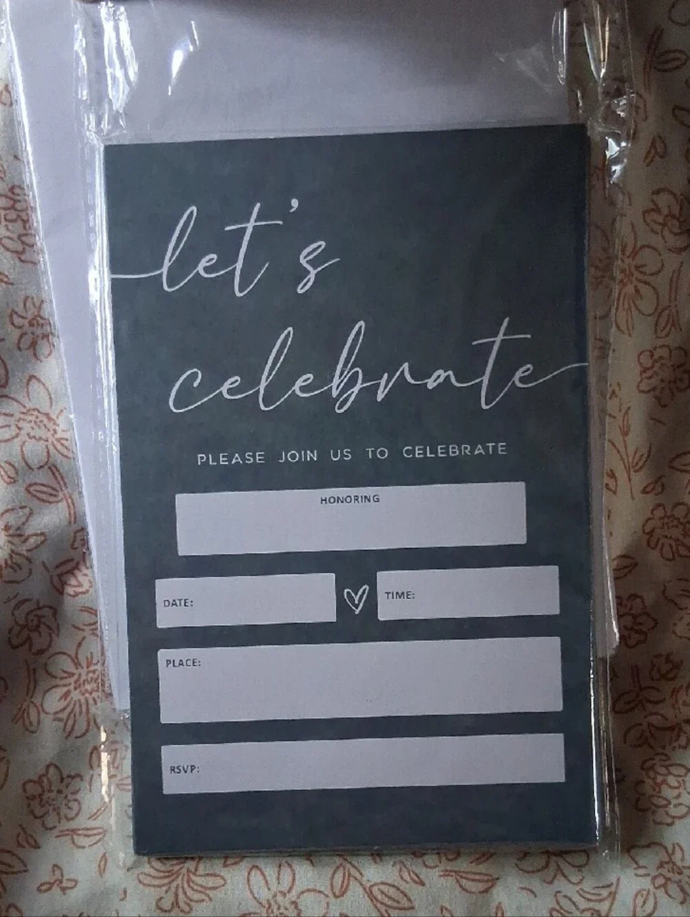 New! Gray & White Invitation Cards